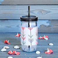 Coral, Mint and Yellow Arrows (White) Cozy