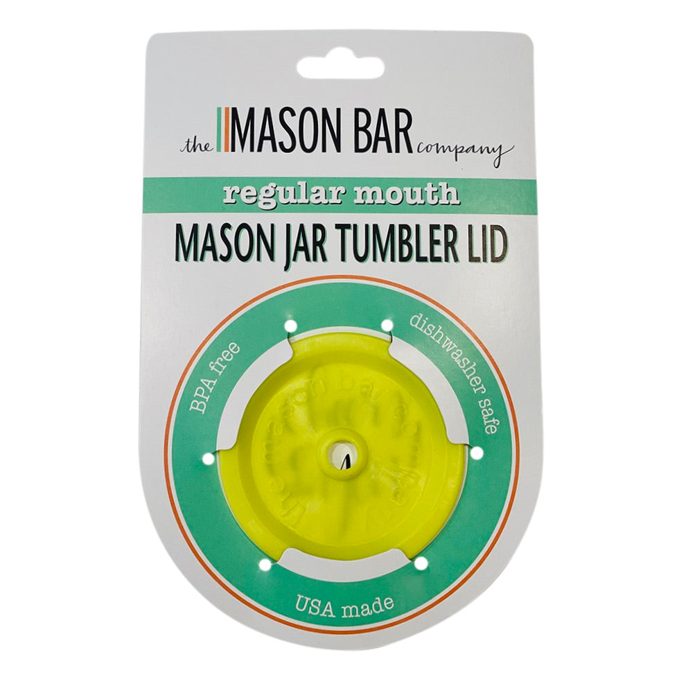 Yellow MBC Mason Jar Tumbler Lid freeshipping - The Mason Bar Company