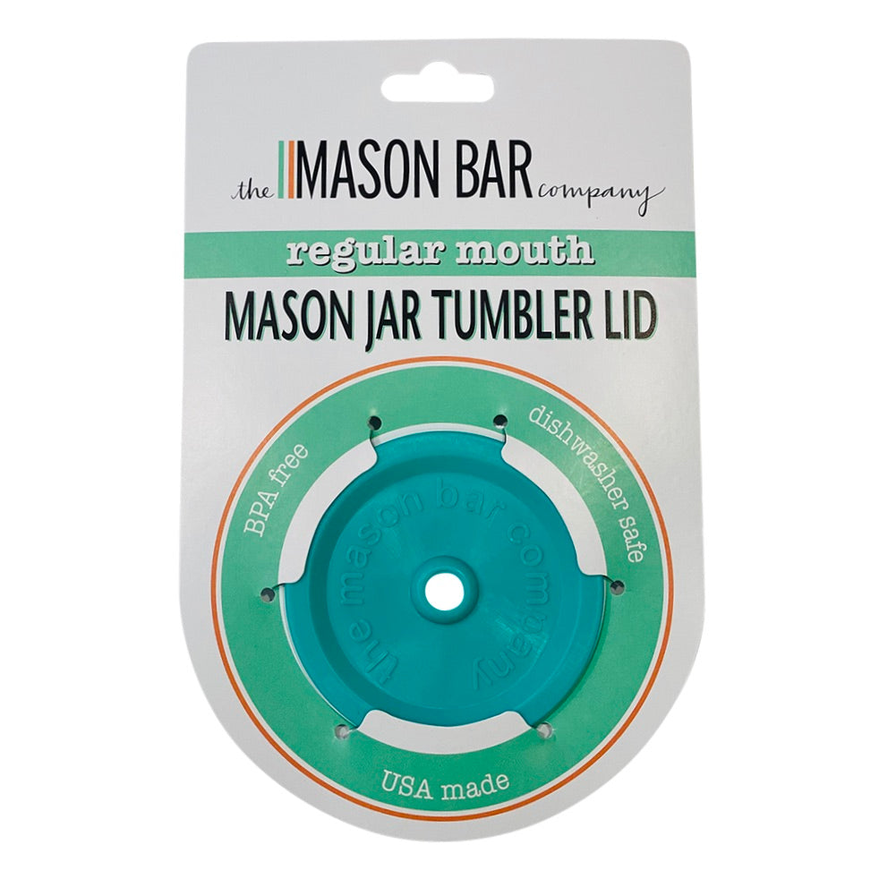 Tiffani Teal MBC Mason Jar Tumbler Lid freeshipping - The Mason Bar Company