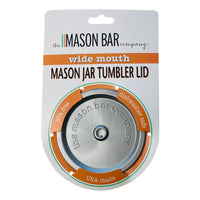 Chrome (Silver) MBC Mason Jar Tumbler Lid freeshipping - The Mason Bar Company