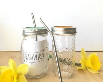 Metal Straws (Bent and Straight) freeshipping - The Mason Bar Company