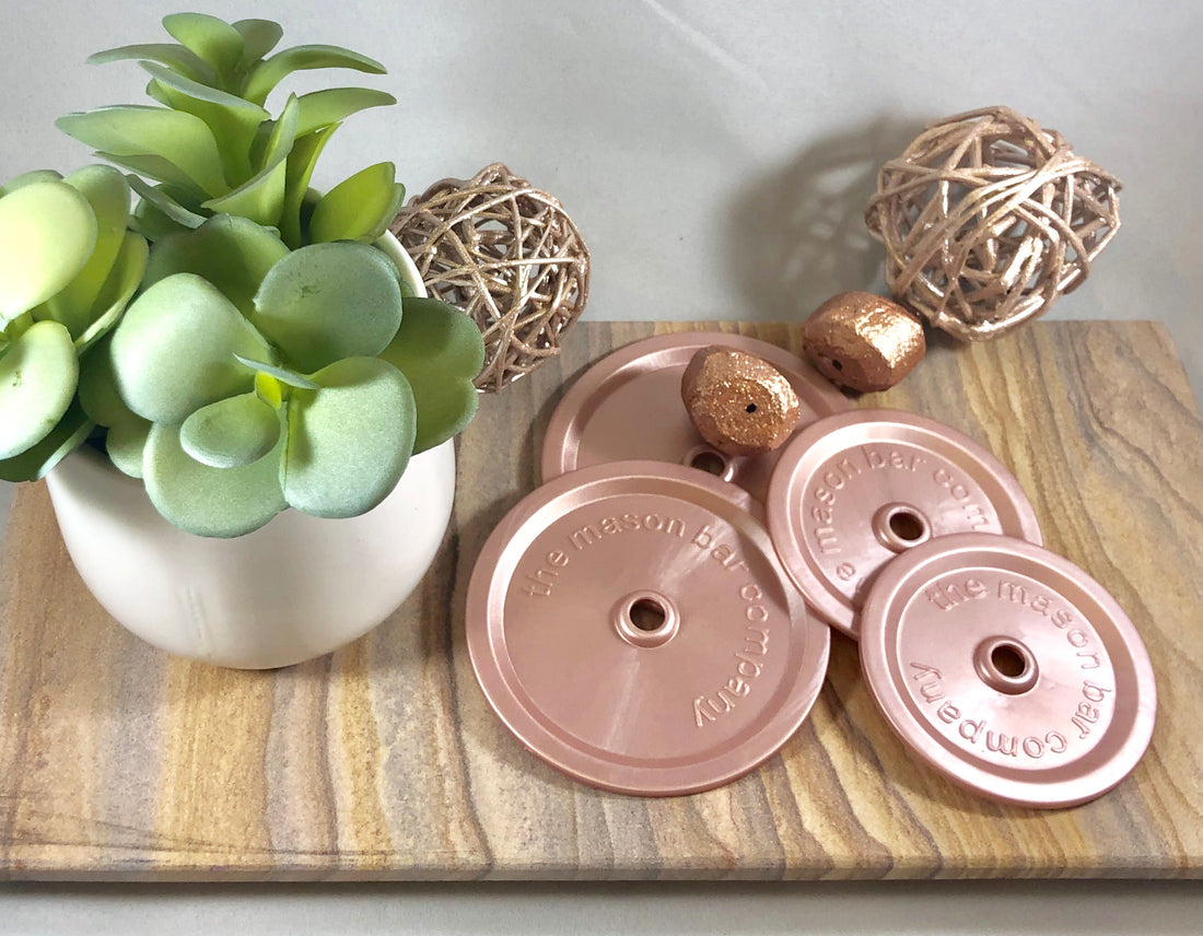 Rose Gold MBC Mason Jar Tumbler Lid freeshipping - The Mason Bar Company