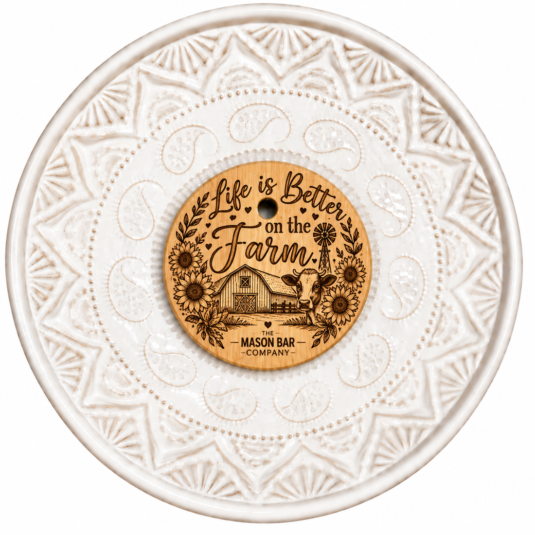Farm Life Blonde Regular Mouth Bamboo Lid