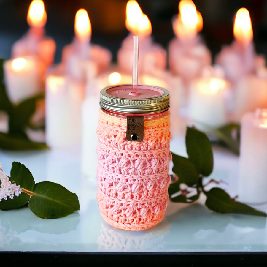 Pink Gradient Cable Knit Cozy