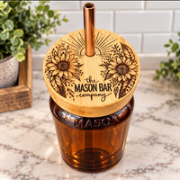 Southwestern Sunrise Regular Mouth Blonde Bamboo Lid Tumbler Set Only
