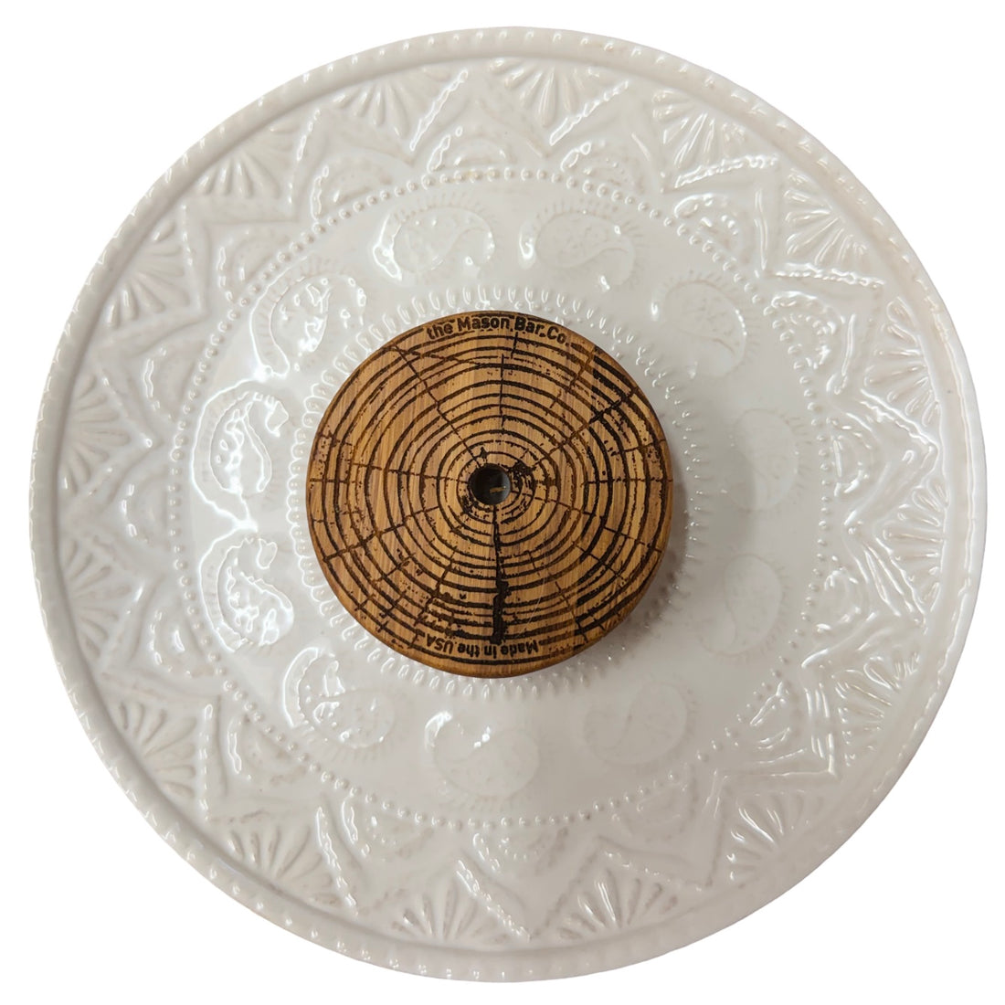 Wood Grain Regular Mouth Bamboo Lid