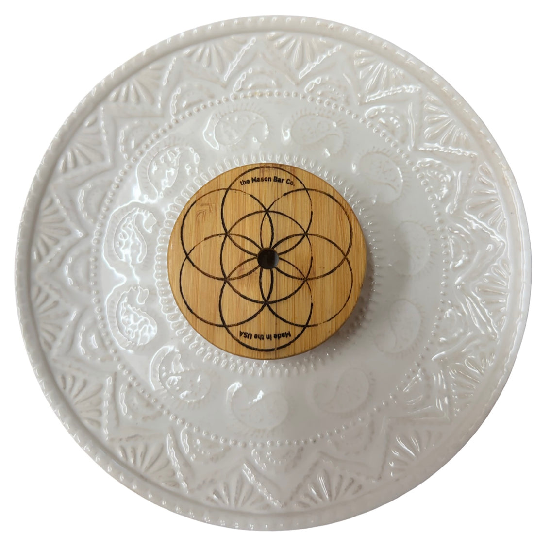 Entangled Circles Regular Mouth Bamboo Lid