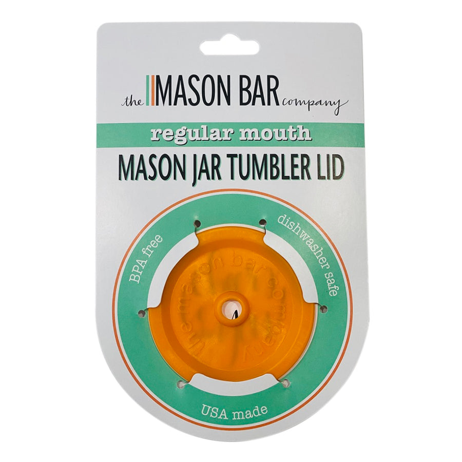 Sherbert Orange MBC Mason Jar Tumbler Lid freeshipping - The Mason Bar Company