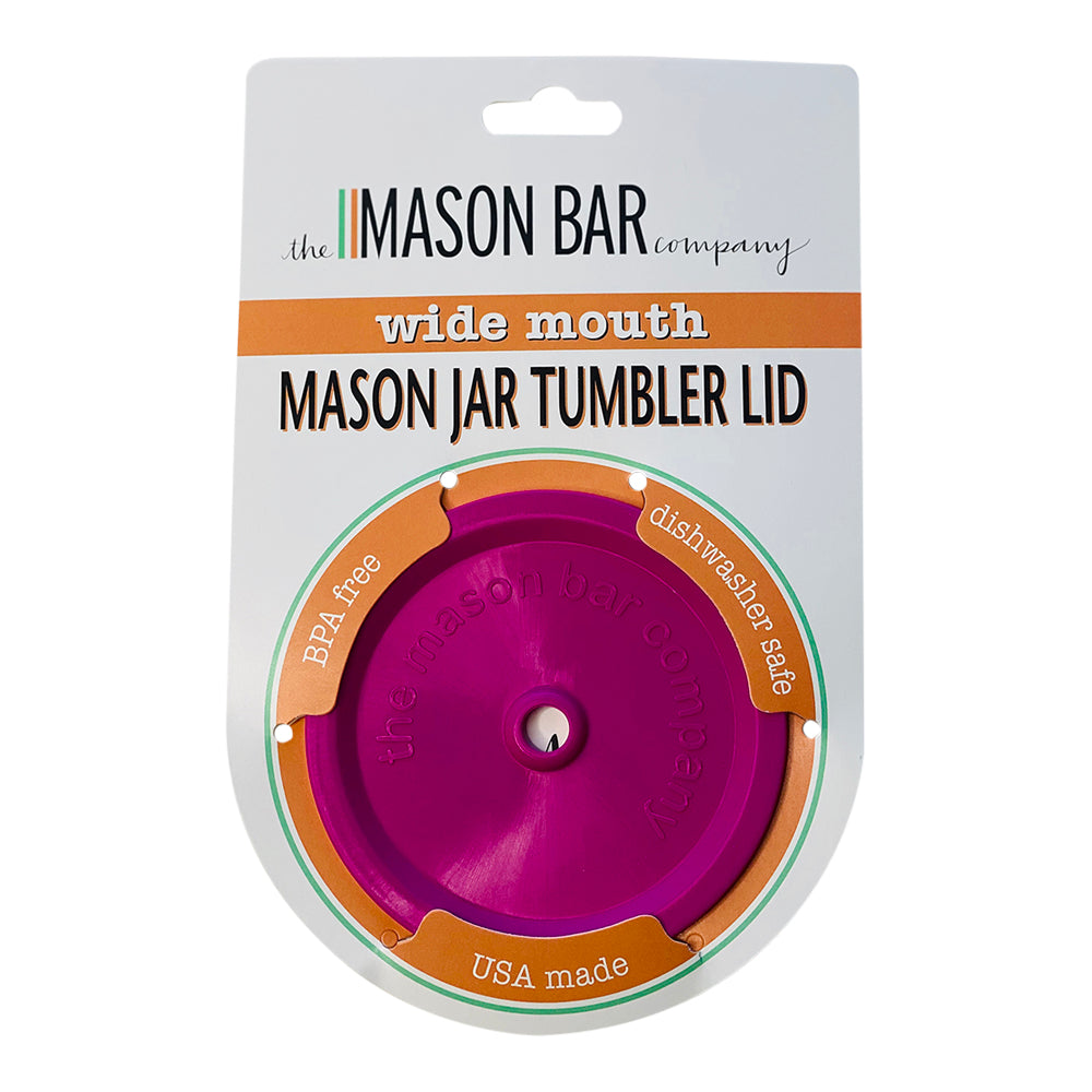 The Fuchsia MBC Mason Jar Tumbler Lid freeshipping - The Mason Bar Company