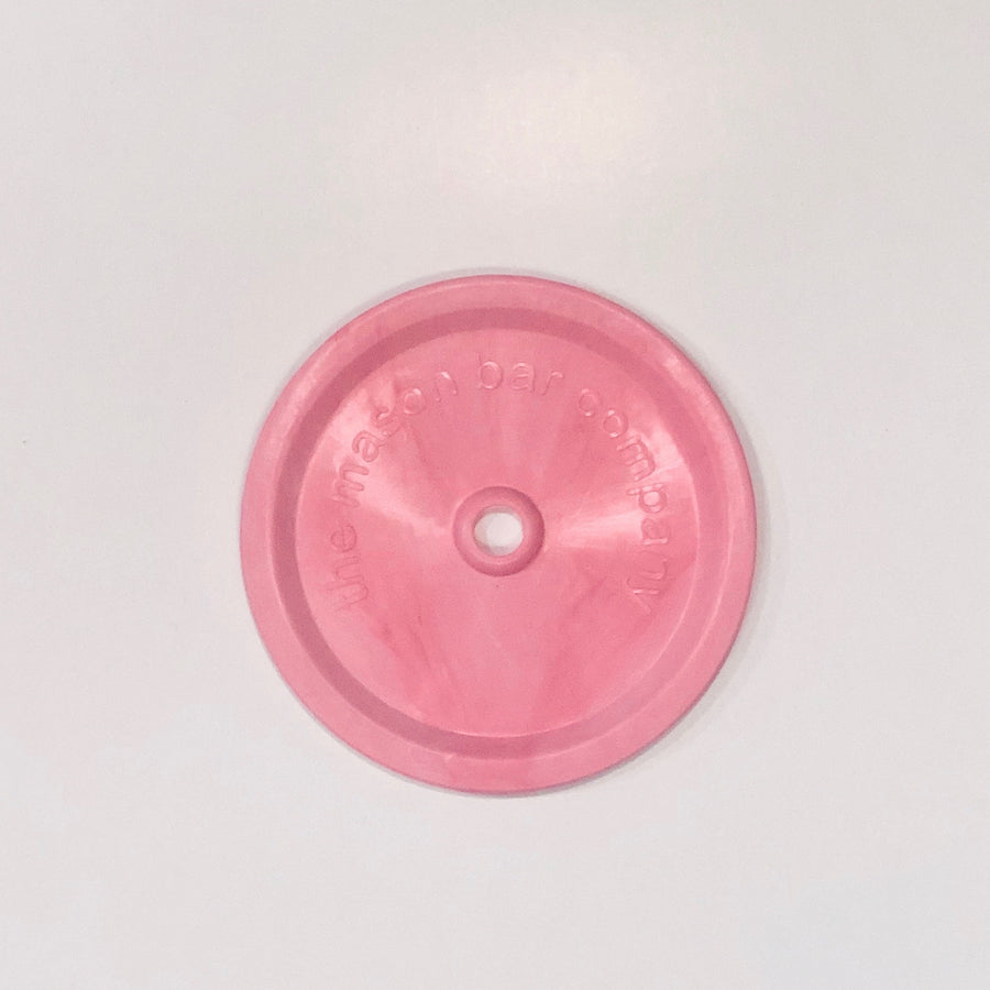 BubbleGum Pink (Marbled) MBC Mason Jar Tumbler Lid freeshipping - The Mason Bar Company