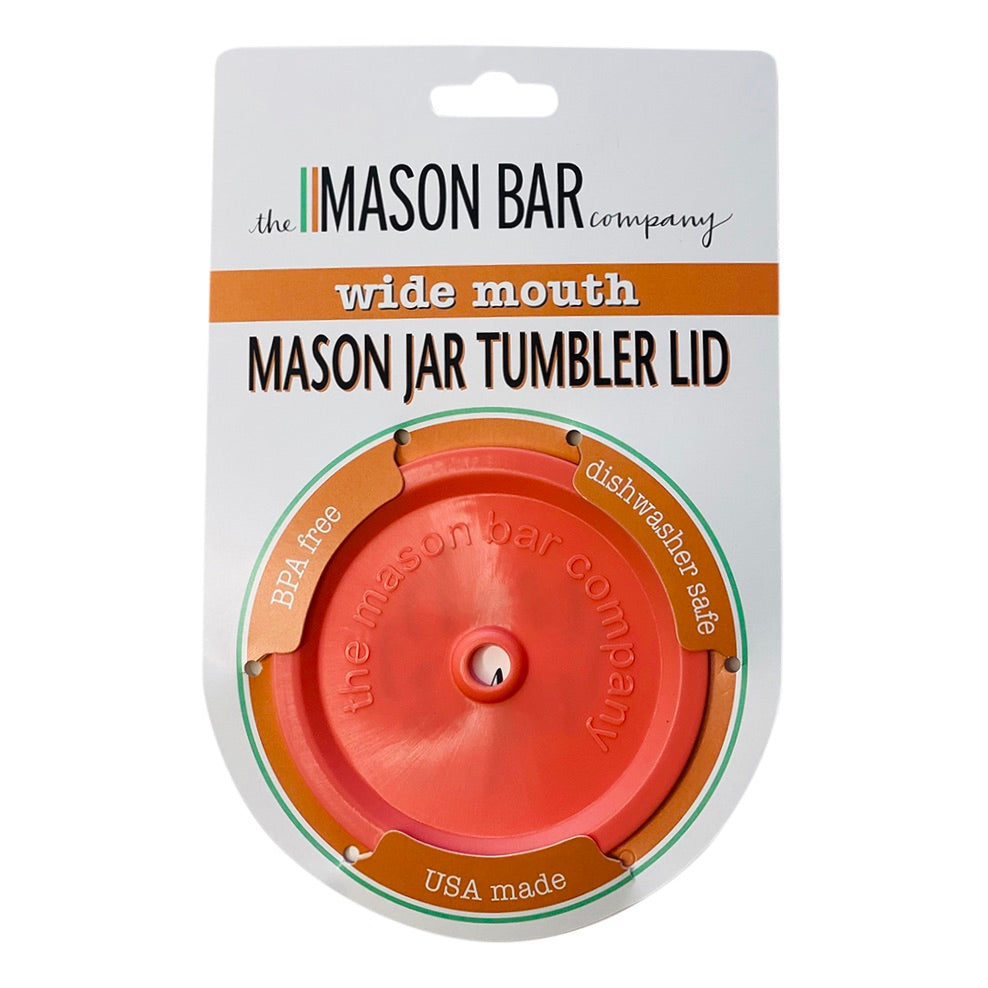 Aloha! Coral MBC Mason Jar Tumbler Lid freeshipping - The Mason Bar Company