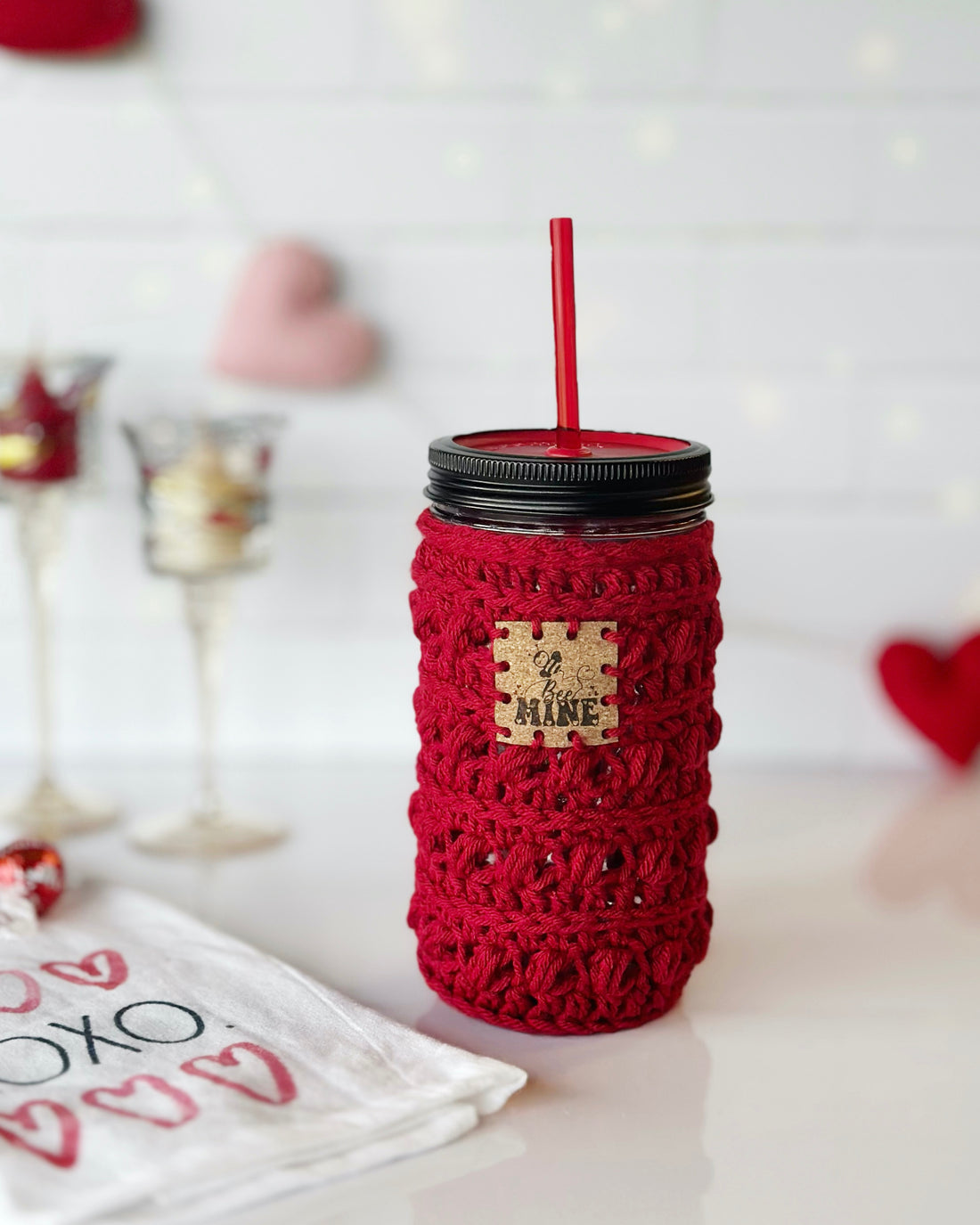 Red Cable Knit Cozy