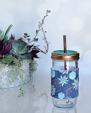 Succulent Love Cozy (Blue)